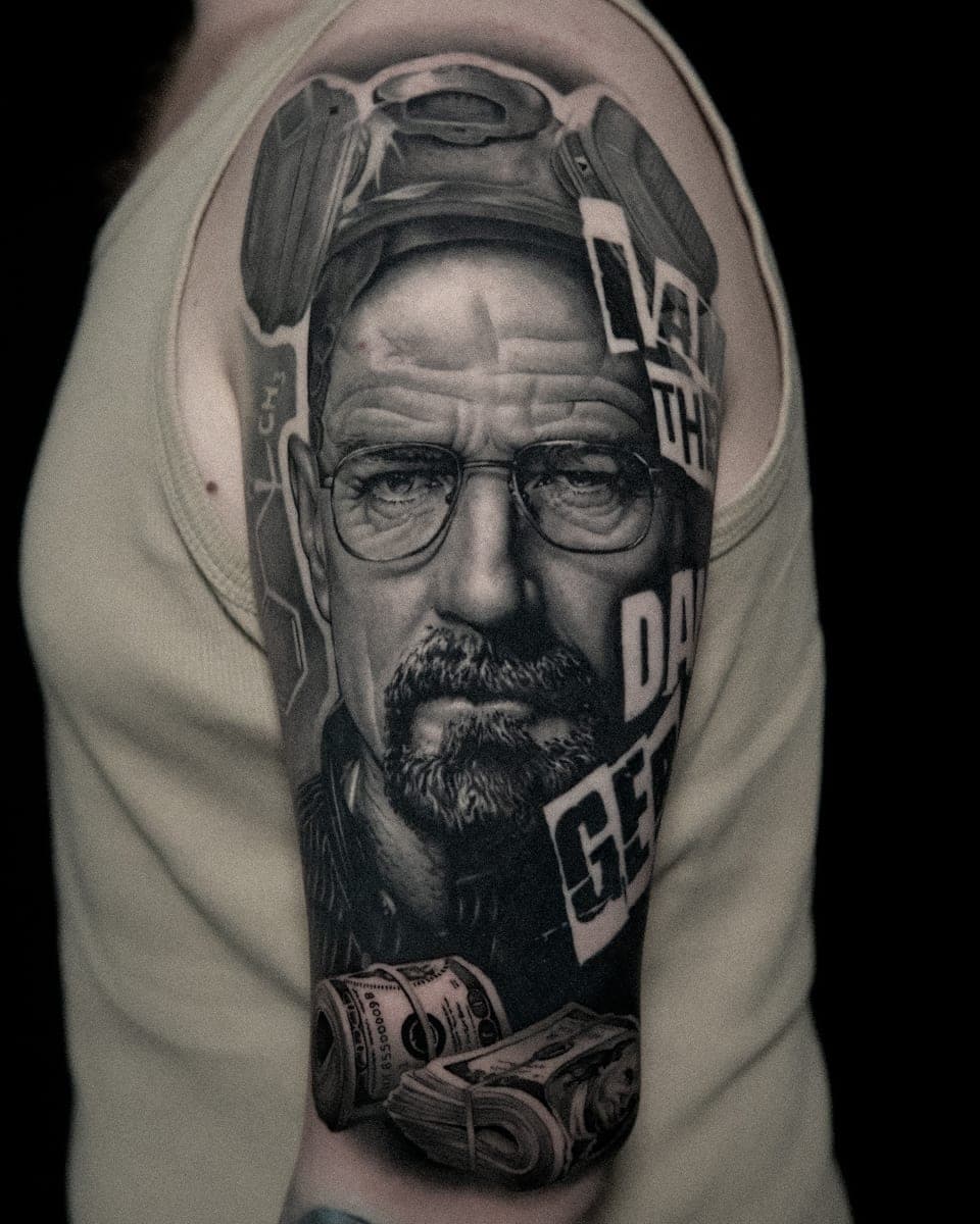 Walter White z „Breaking Bad” — realizm black&grey